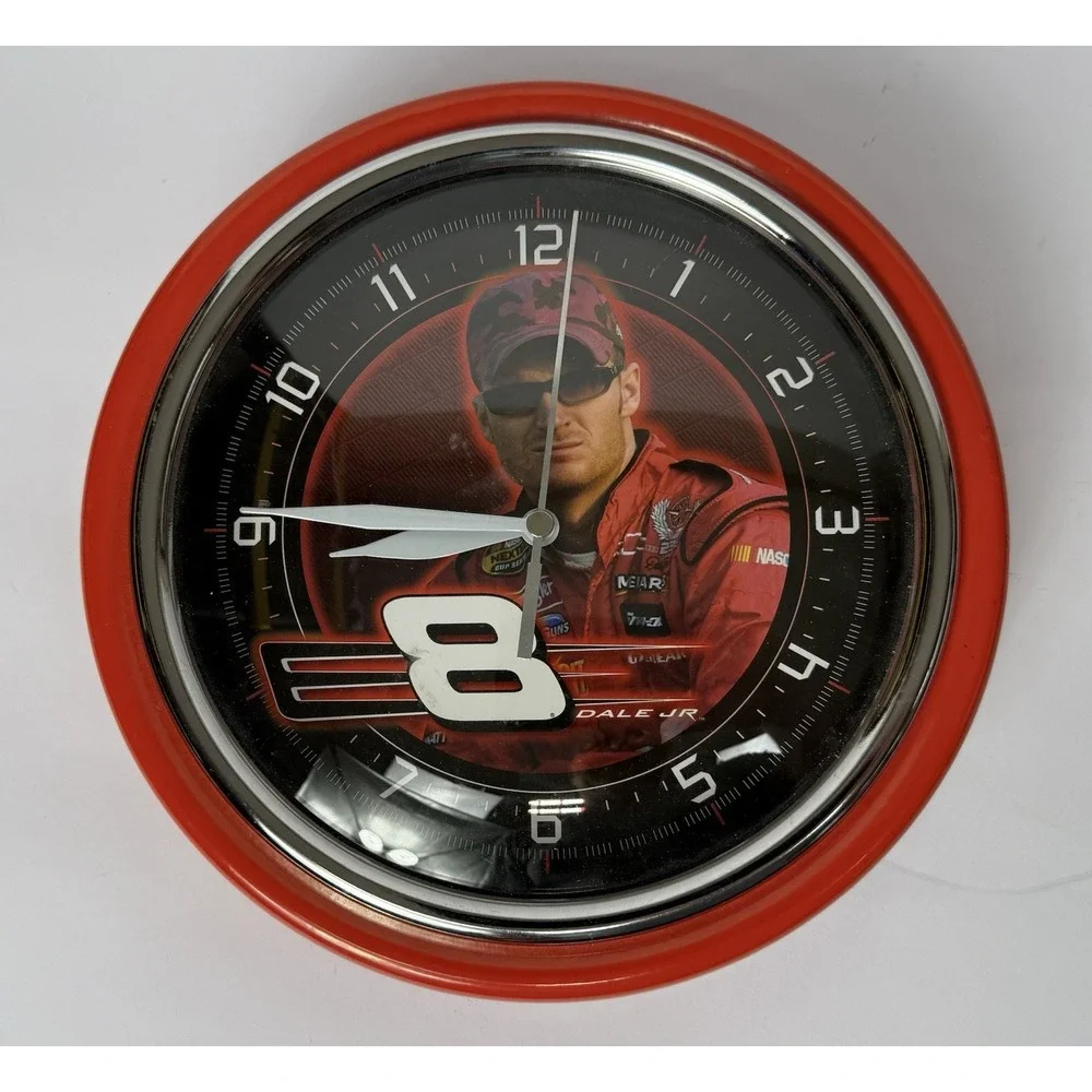 Vintage Nascar Dale Earnhardt Jr Wall Clock #8 Man Cave Garage Pool Room Decor
